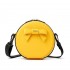 Round Leather Shoulder Bag