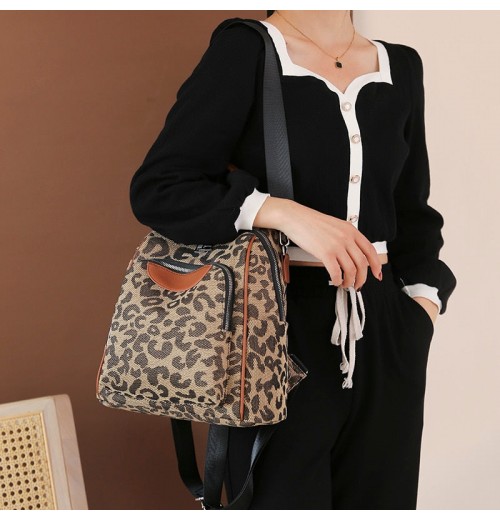 Cheetah Print Backpack Purse