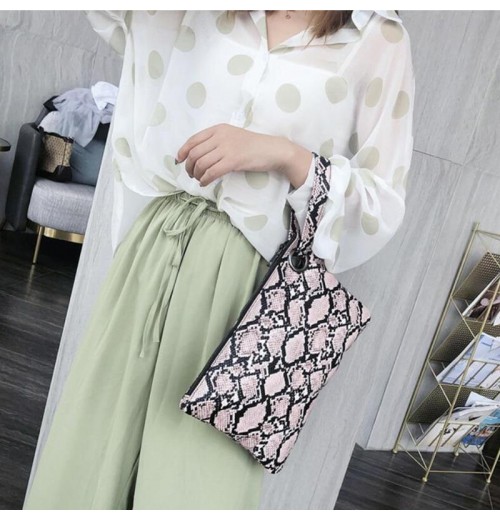 Snake Print Clutch