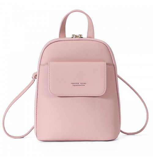 Pink Crossbody Convertible Backpack