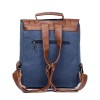 Canvas Leather Padded 15.6 Laptop Backpack