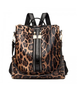 Leopard Print Backpack Purse