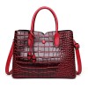 Croc Embossed Leather Tote