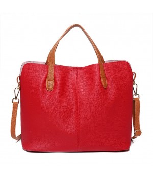 Leather Zip Top Tote Bag