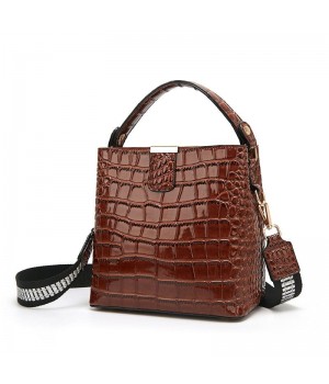 Croc Embossed Leather Bag