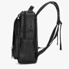 Black Leather Backpack 15 inch Laptop