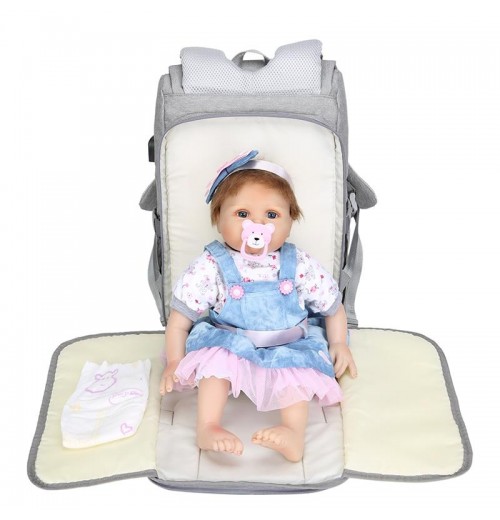 Diaper Bag Backpack With Attached Changing Pad