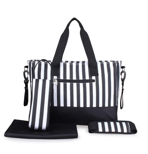 Striped Unisex Diaper Bag