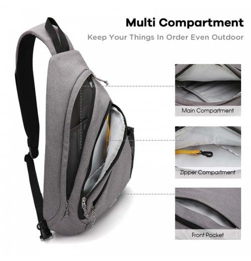 Men's Sling Bag With USB Charging Port