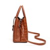 Croc Embossed Leather Tote