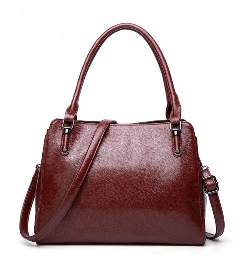 Red Leather Shoulder Bag