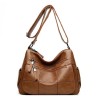 Faux Leather Tote Bag With Zipper