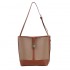 Two Tone Leather Tote Bag