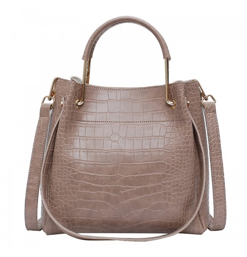 Embossed Leather Handbag