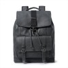 Black Leather 15 inch Laptop Bag