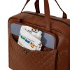 Leather Messenger Diaper Bag