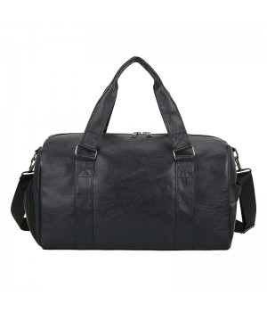 Leather Weekender Bag With Shoe Compartment