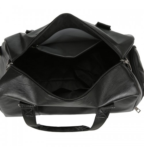 Leather Weekender Bag With Shoe Compartment