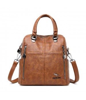 Leather Convertible Handbag