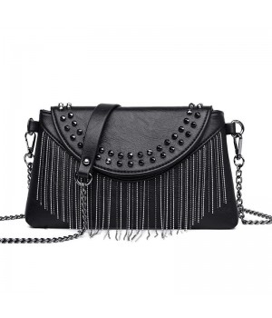 Black Crossbody Bag With Silver Hardware