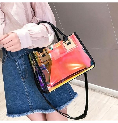 Transparent Holographic Crossbody Bag